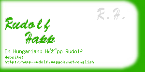 rudolf happ business card